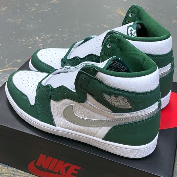 Nike Air Jordan 1 Hi Retro Gorge Green DZ5485-303 1985 Pine Toe - Picture 5 of 11